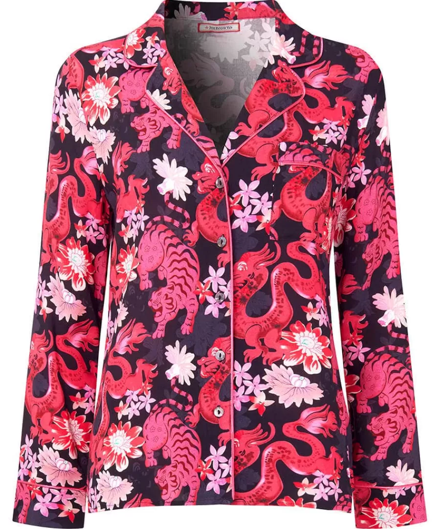Flash Sale Joe Browns Daring Dragon Pyjama Top Pink