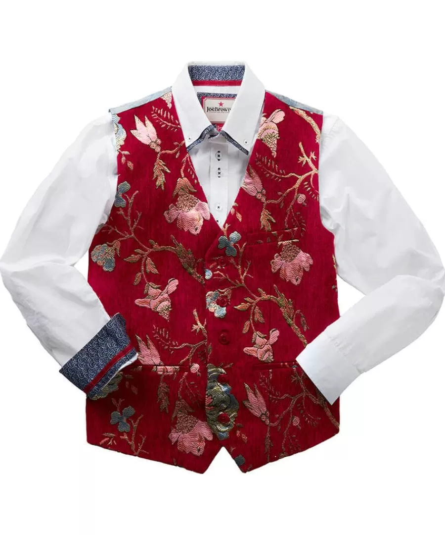 Hot Joe Browns Deadly Dapper Waistcoat Red