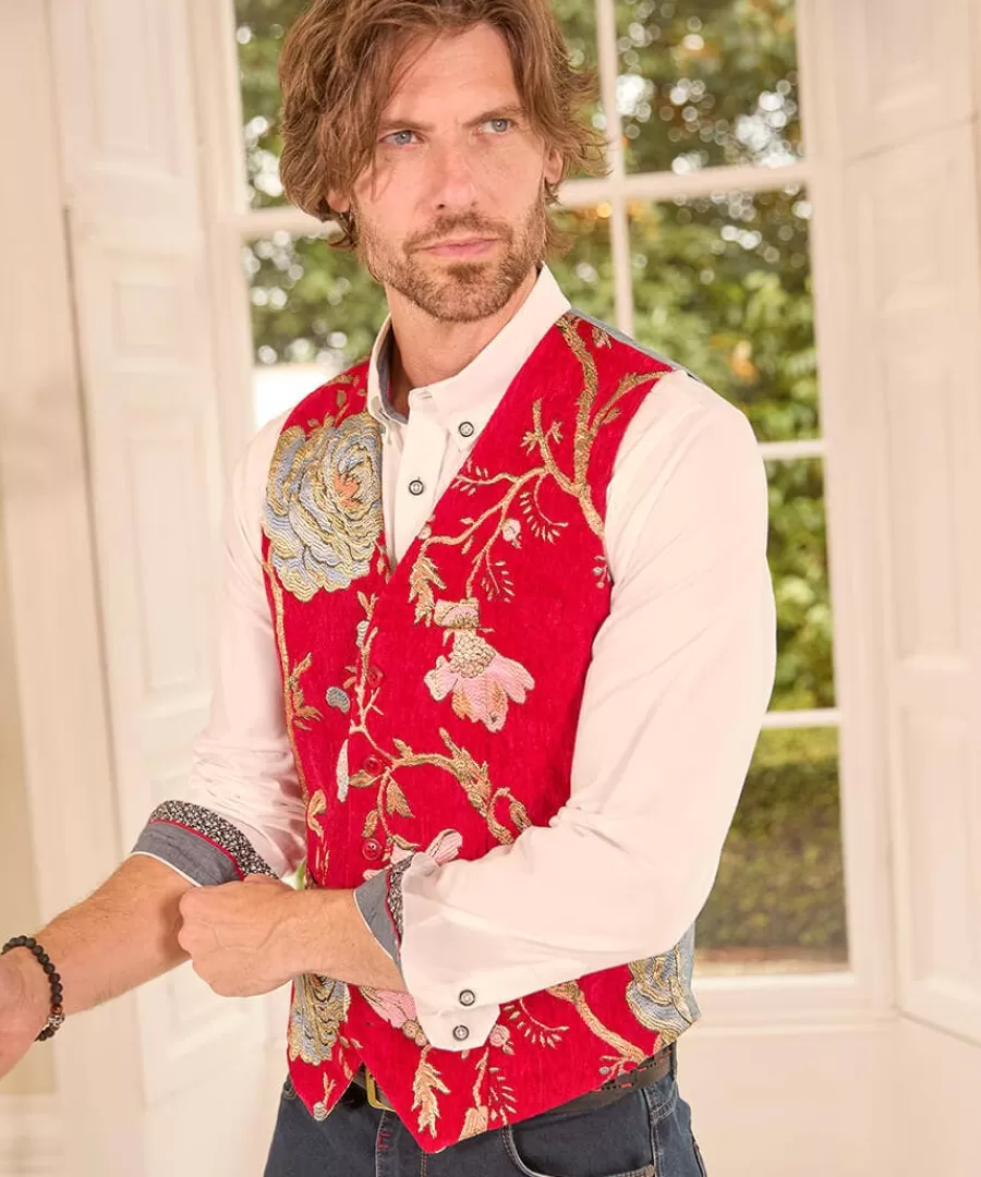 Hot Joe Browns Deadly Dapper Waistcoat Red