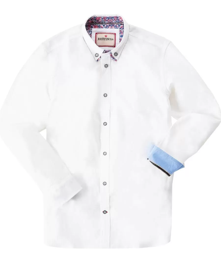 Store Joe Browns Delightful Double Collar Shirt White