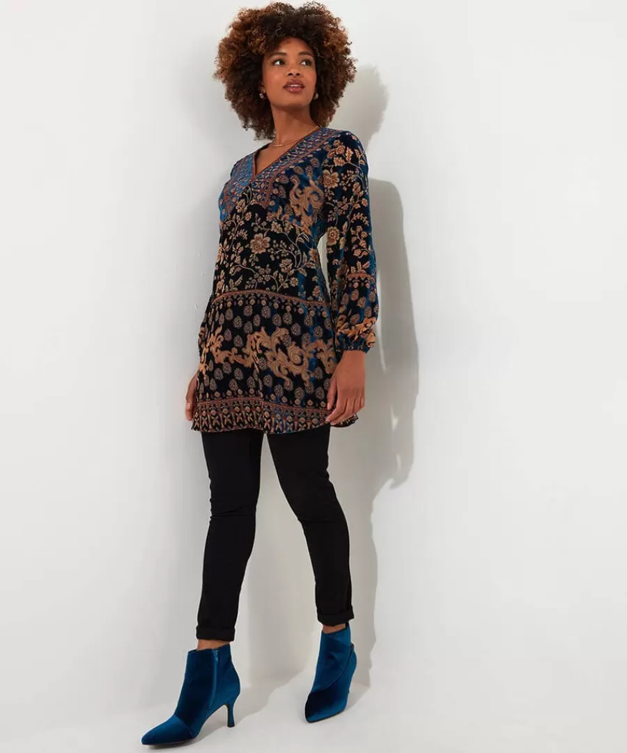 Online Joe Browns Destiny Devore Tunic Midnight Blue