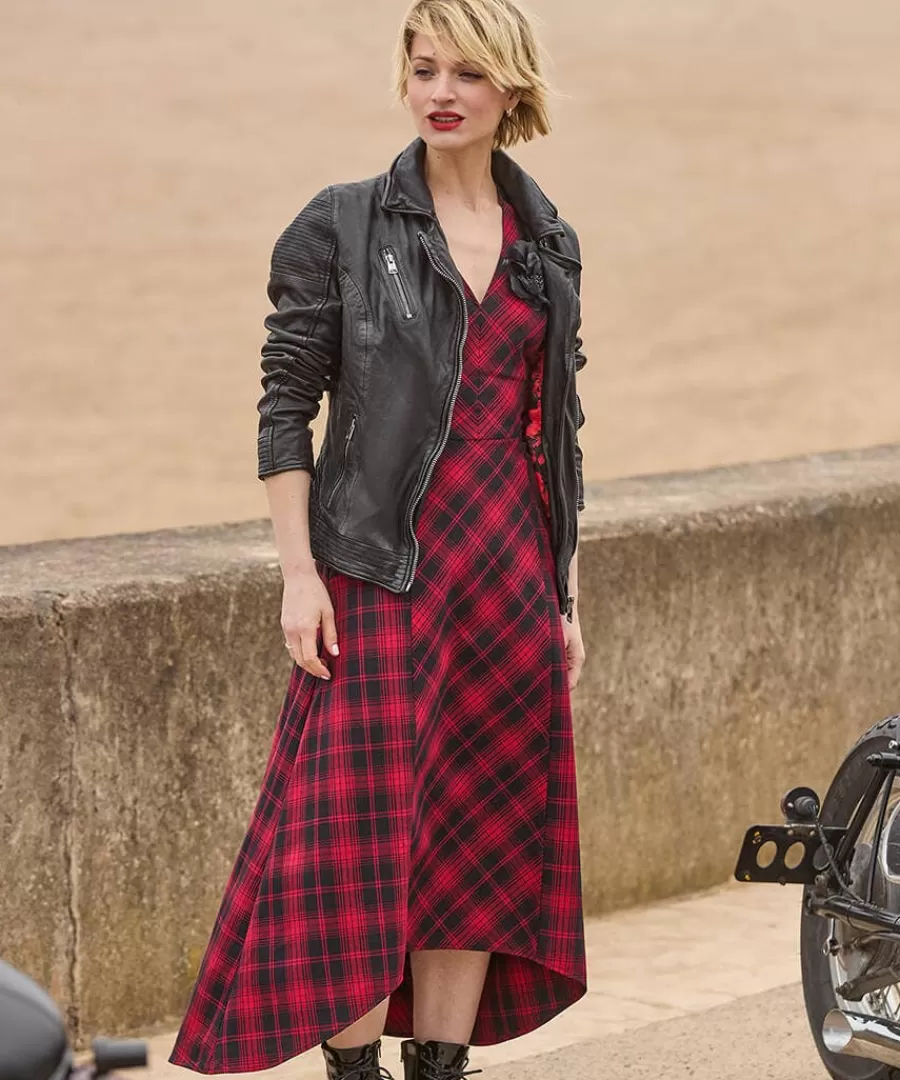 Online Joe Browns Dixie Check Dress With Corsage Red