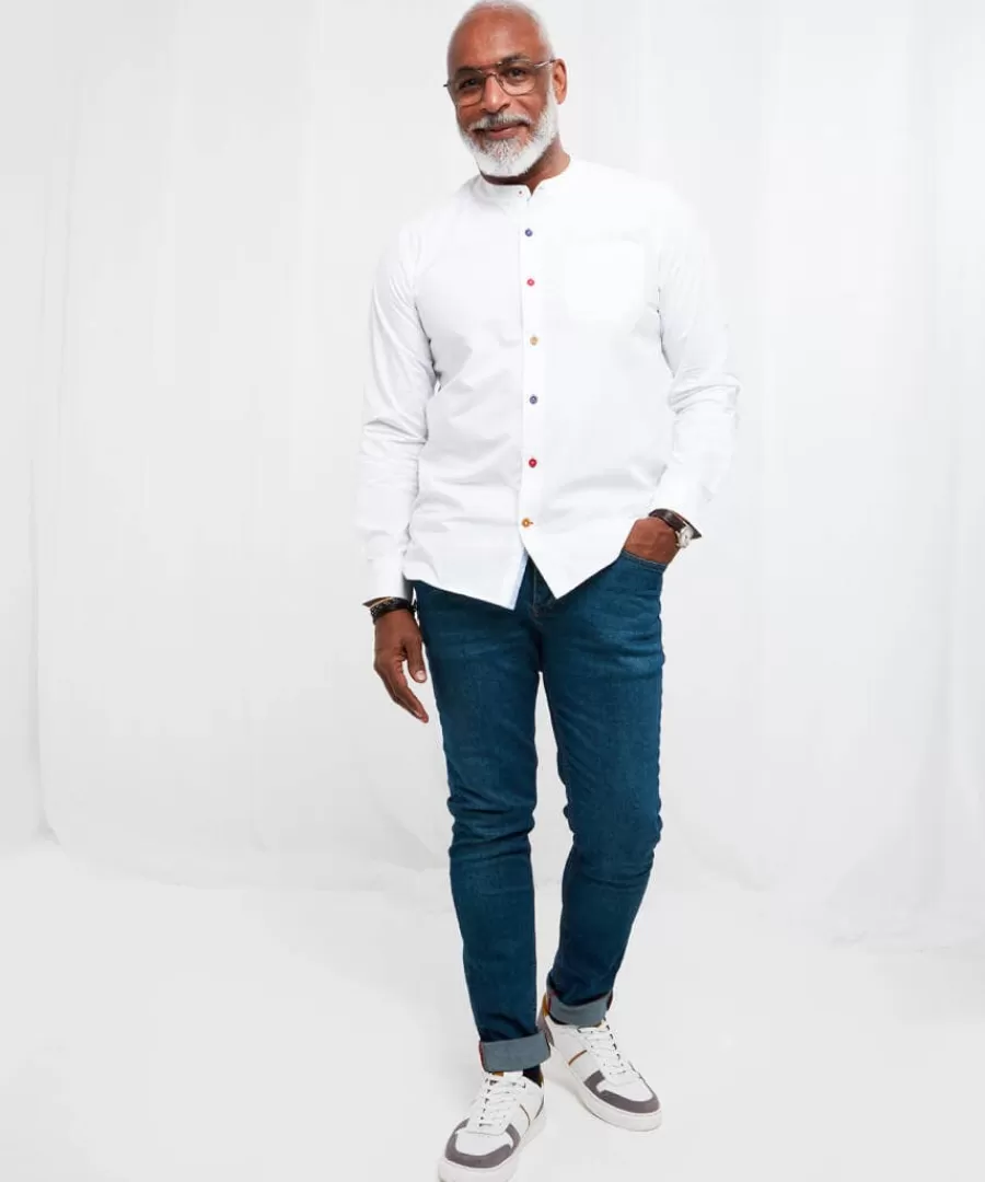 Fashion Joe Browns Easy Going Grandad Shirt White