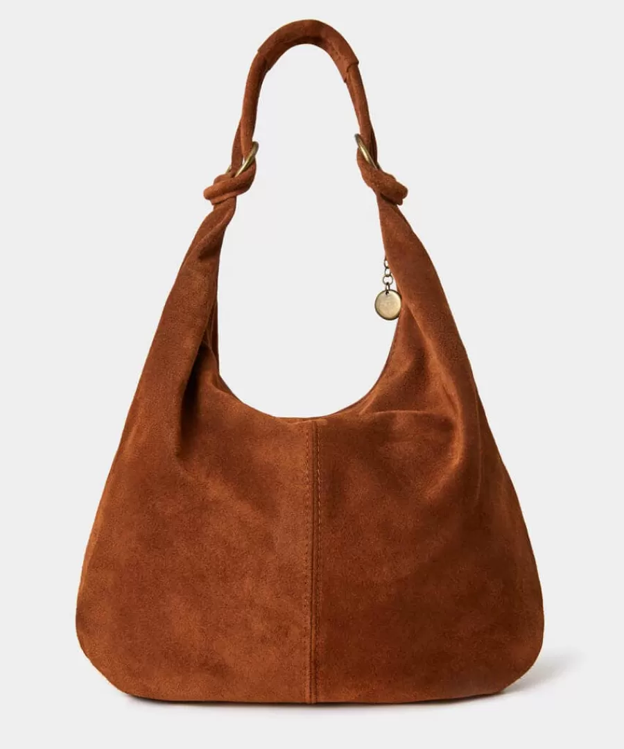 Shop Joe Browns Easy Street Hobo Suede Bag Tan