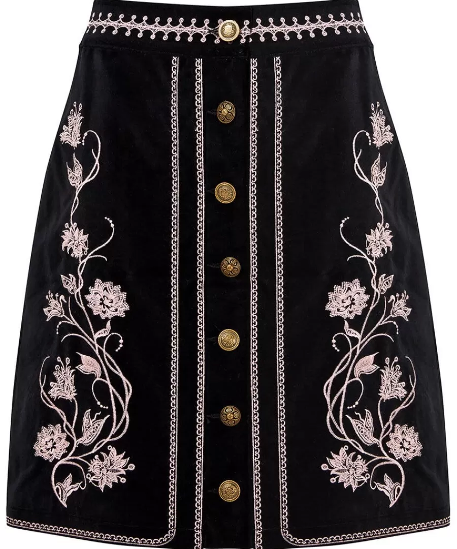 Store Joe Browns Embroidered Skirt Black