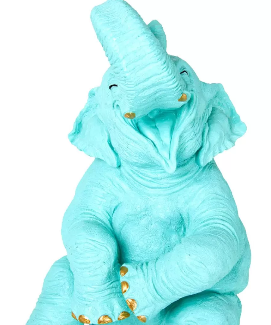 Hot Joe Browns Enchanting Laughing Elephant Figure Blue