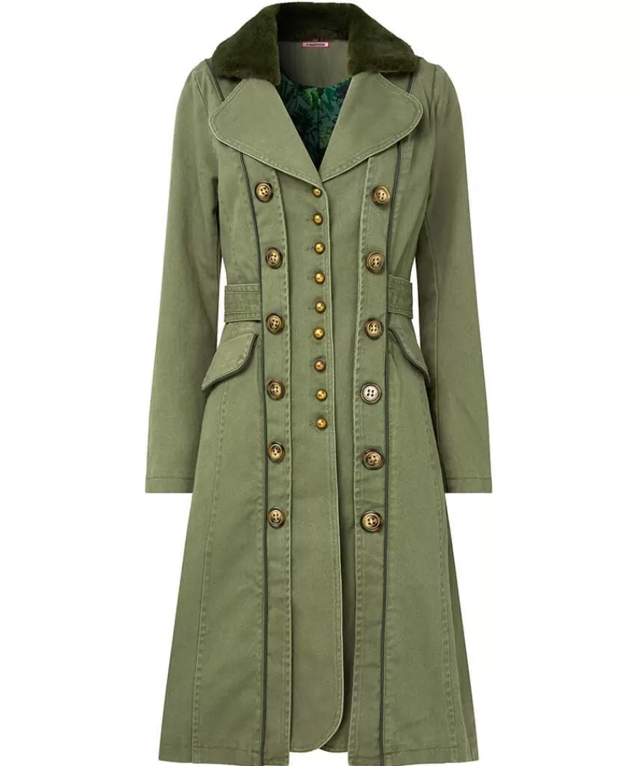 Store Joe Browns Estelle Military Coat Green