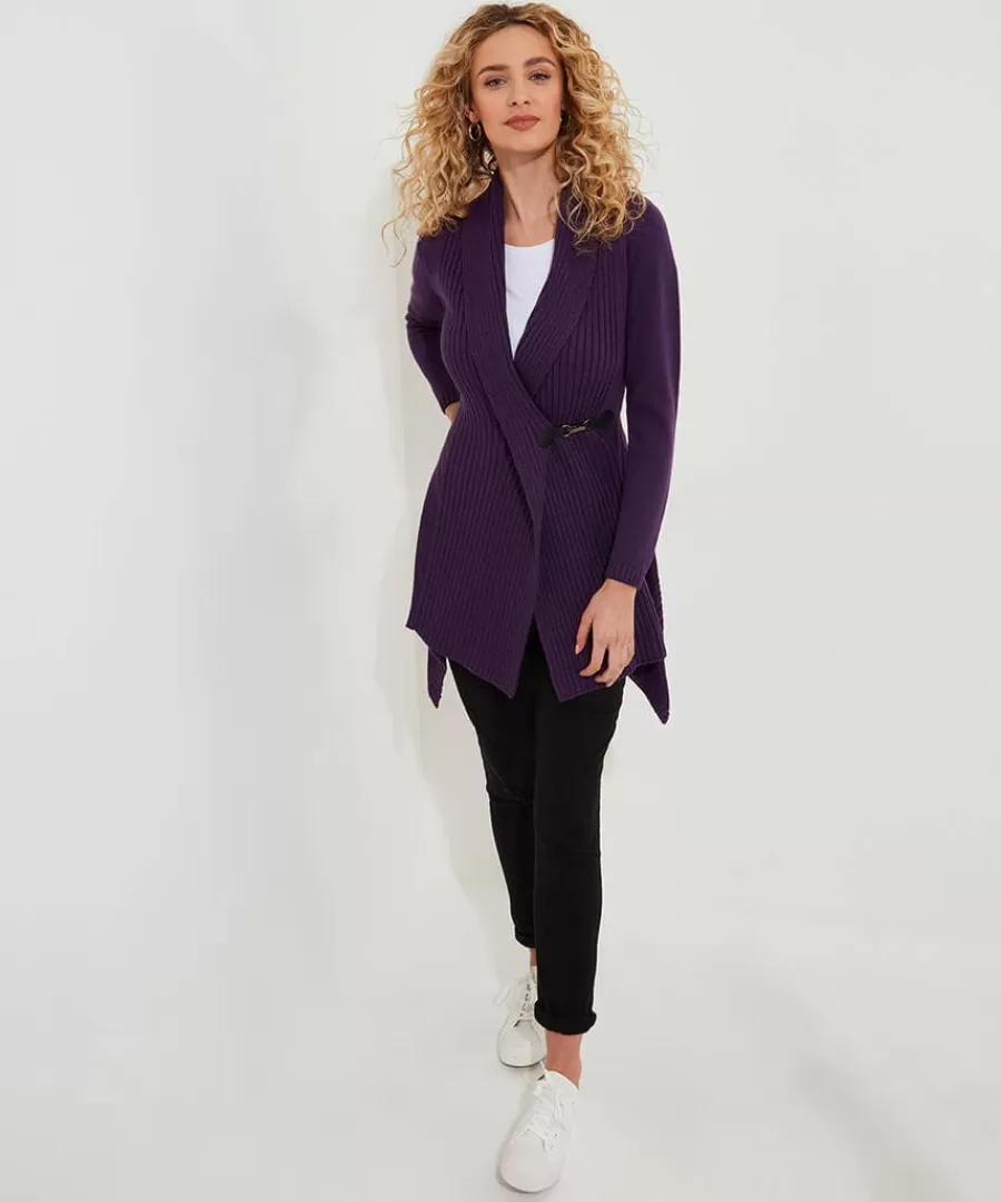 Sale Joe Browns Fabulous Buckle Cardigan Purple