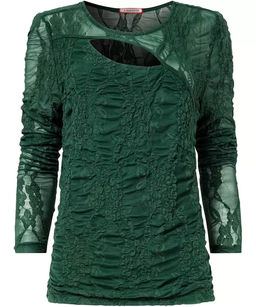 Cheap Joe Browns Fabulous Cut Out Detail Top Forest Green