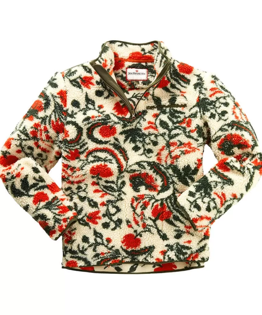Sale Joe Browns Fabulous Floral Fleece Cream