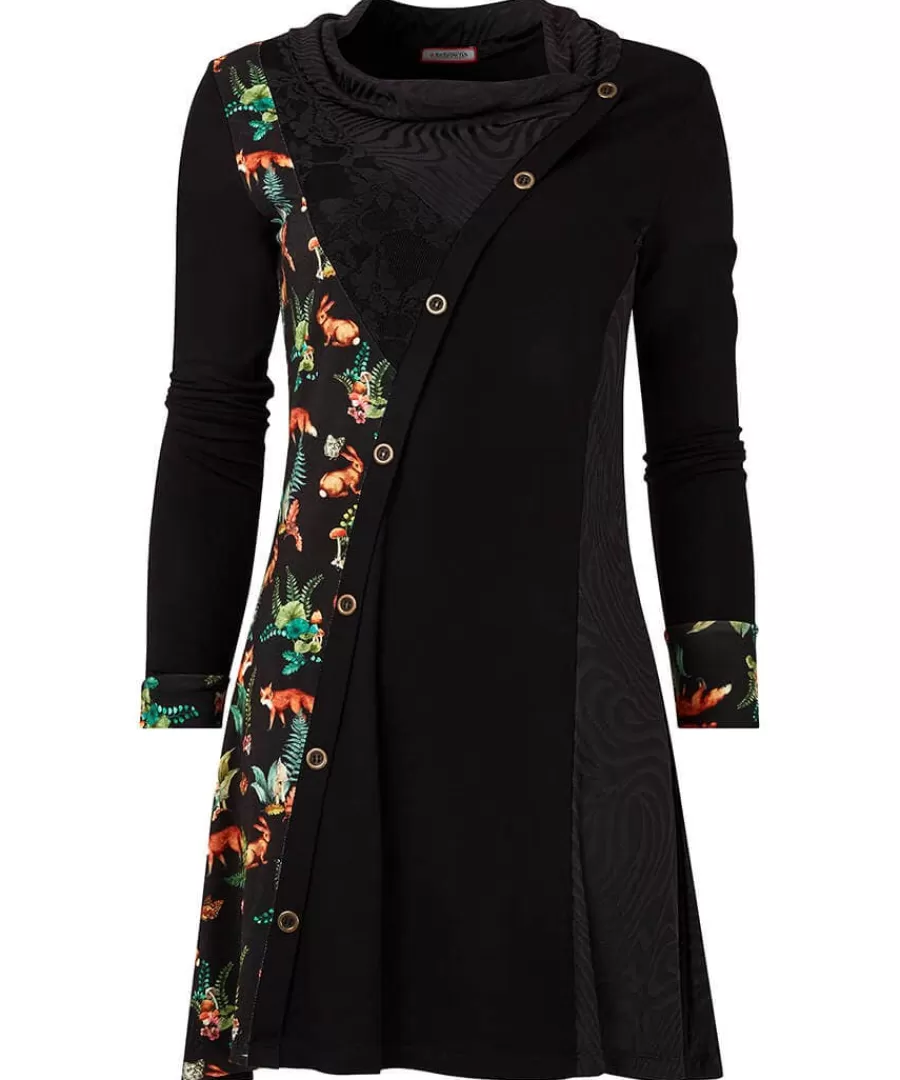 Fashion Joe Browns Fabulous Foxes Jersey Tunic Black