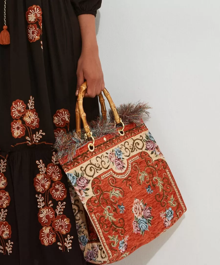 Outlet Joe Browns Fascinating Bamboo Carpet Bag Orange