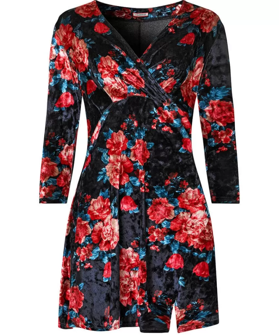 Shop Joe Browns Favourite Festive Crushed Velour Tunic Berry