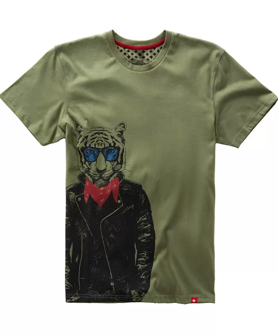 Cheap Joe Browns Feeling Wild Tee Khaki