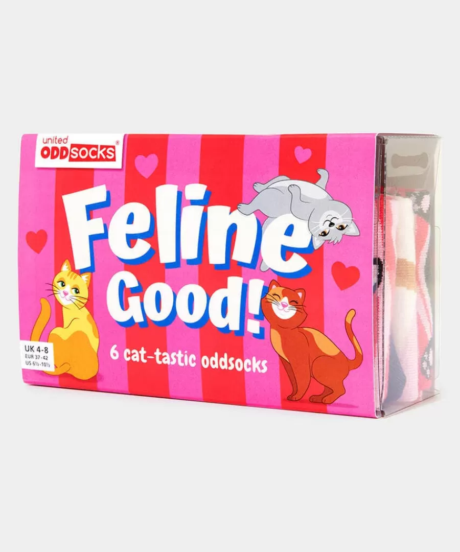 Hot Joe Browns Feline Good Cat Odd Socks Multi