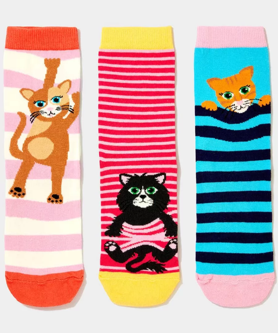 Hot Joe Browns Feline Good Cat Odd Socks Multi