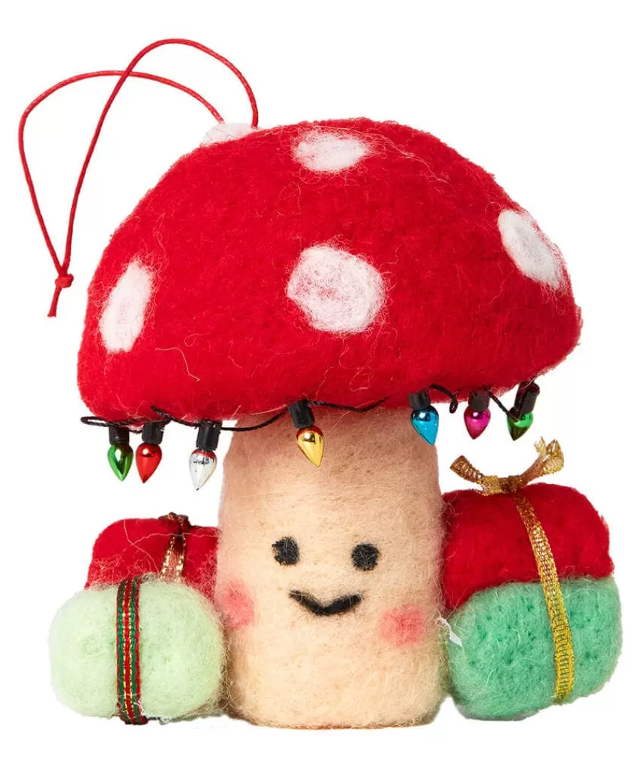 Online Joe Browns Festive Fungi Hanging Christmas Decoration Red