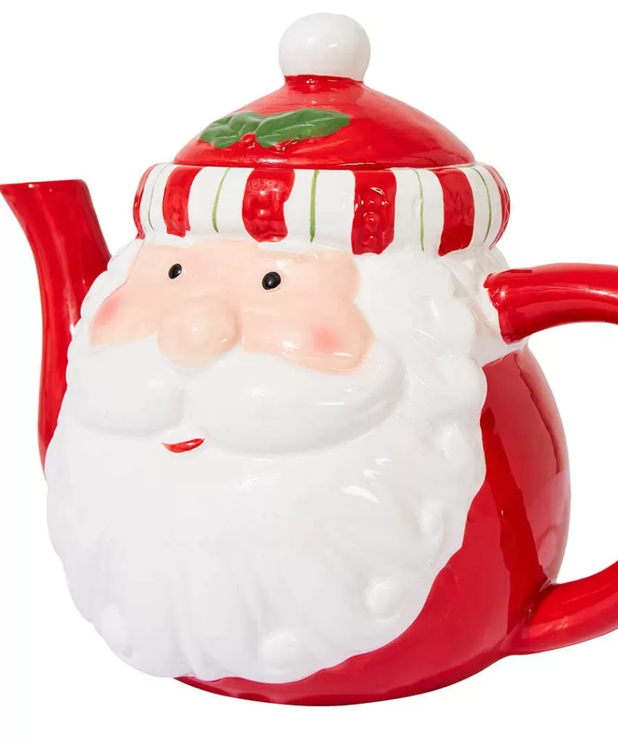 Discount Joe Browns Festive Santa Teapot Red