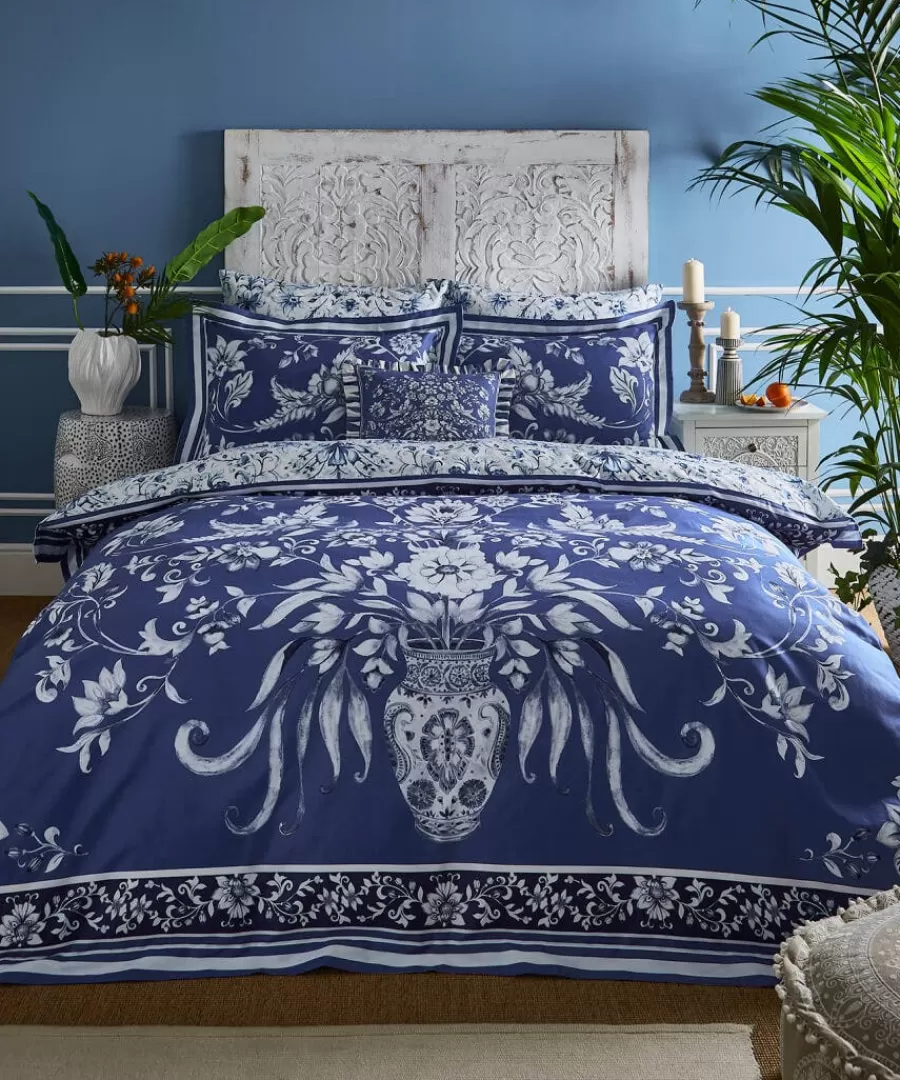 Outlet Joe Browns Floral Vivid Vase Reversible Duvet Set Blue
