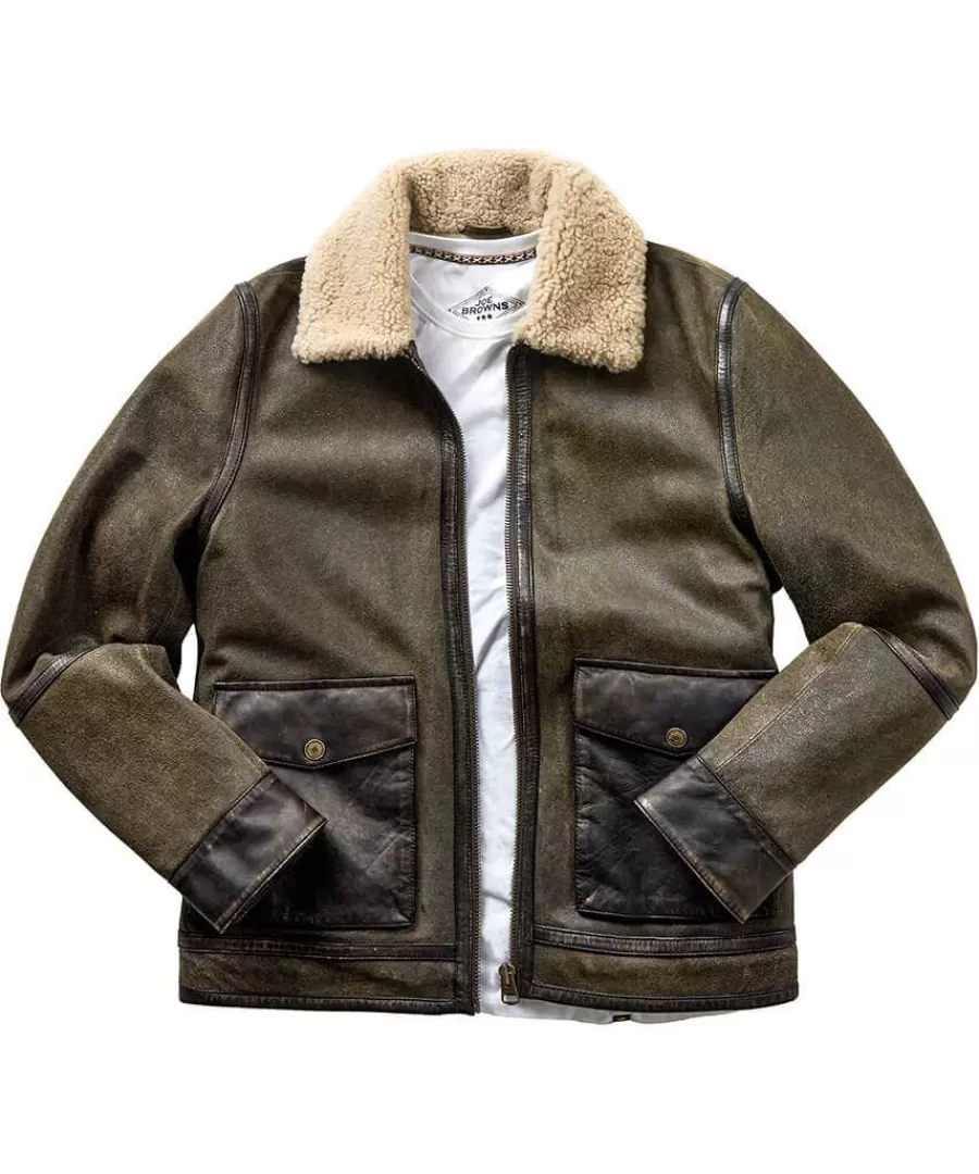 Outlet Joe Browns Flying High Leather Jacket Brown