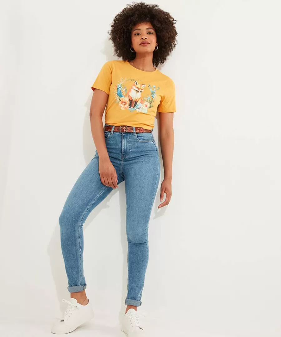 New Joe Browns Foxy T-Shirt Ochre