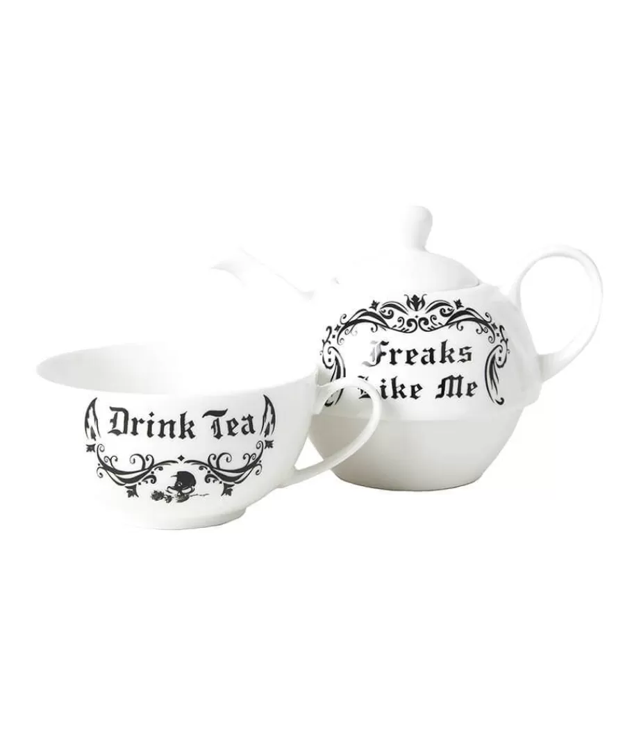 Online Joe Browns Freaks Like Me Tea For One Set White