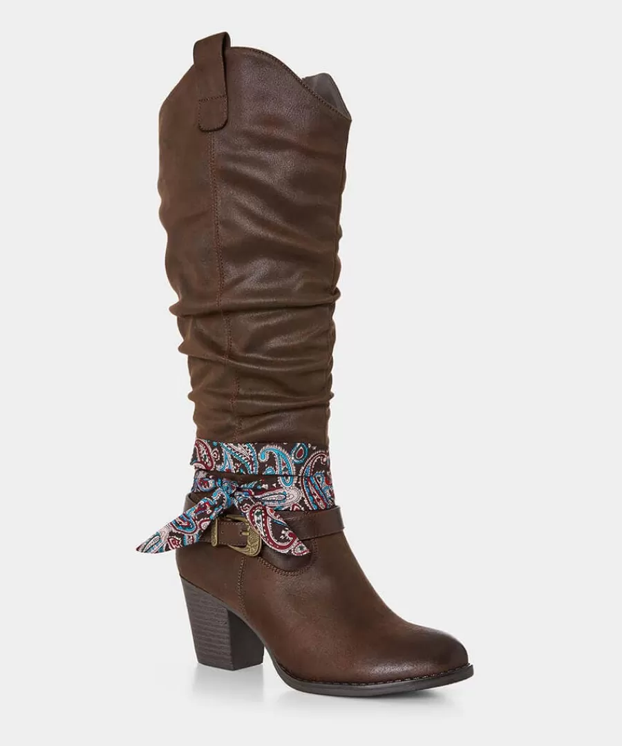 Cheap Joe Browns Free Spirit Bandana Boots Brown