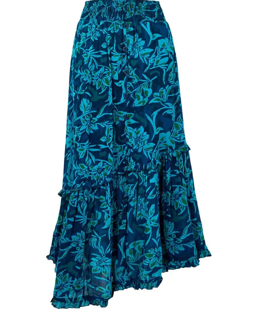 New Joe Browns Freya Floral Skirt Blue