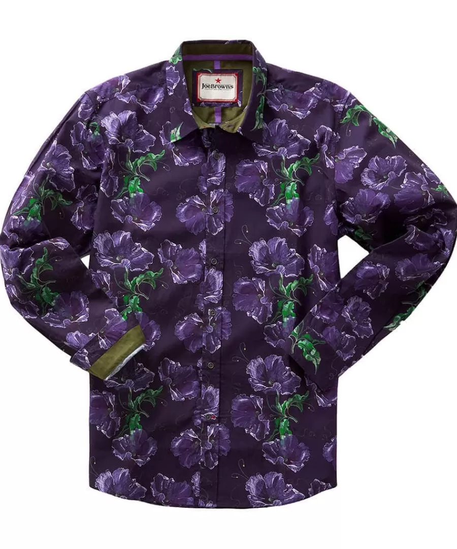 Fashion Joe Browns Full Of Life Floral Shirt Purple