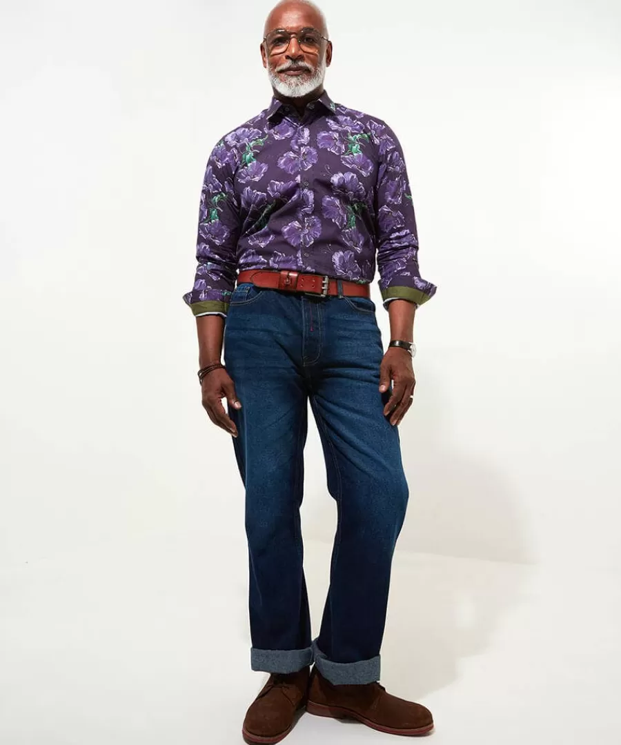 Fashion Joe Browns Full Of Life Floral Shirt Purple