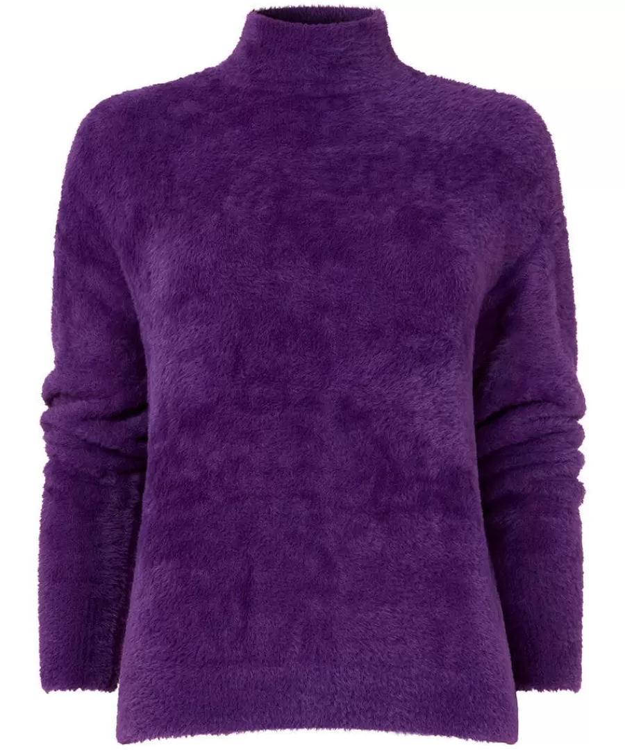 Outlet Joe Browns Fun And Fluffy High Neck Jumper Purple