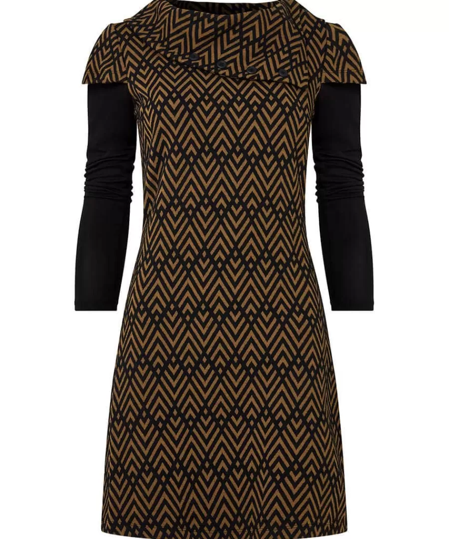 Cheap Joe Browns Geo Jacquard Layered Tunic Brown