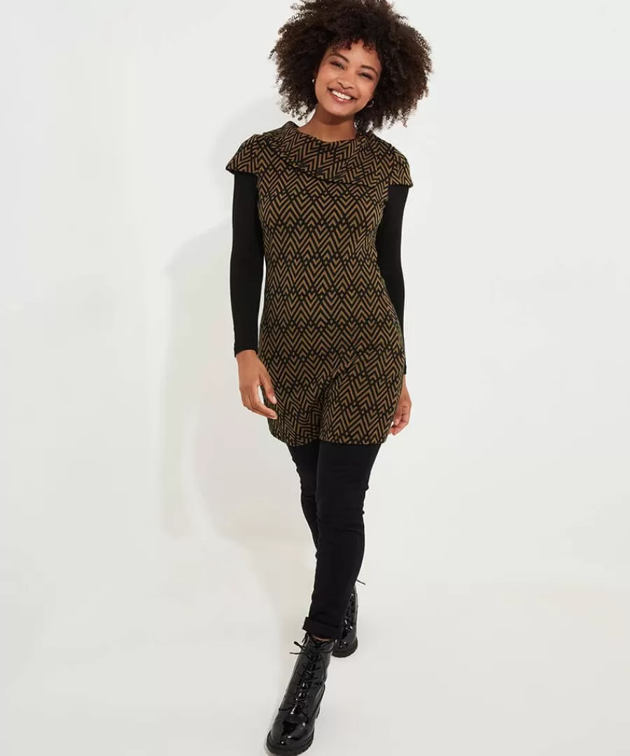 Cheap Joe Browns Geo Jacquard Layered Tunic Brown