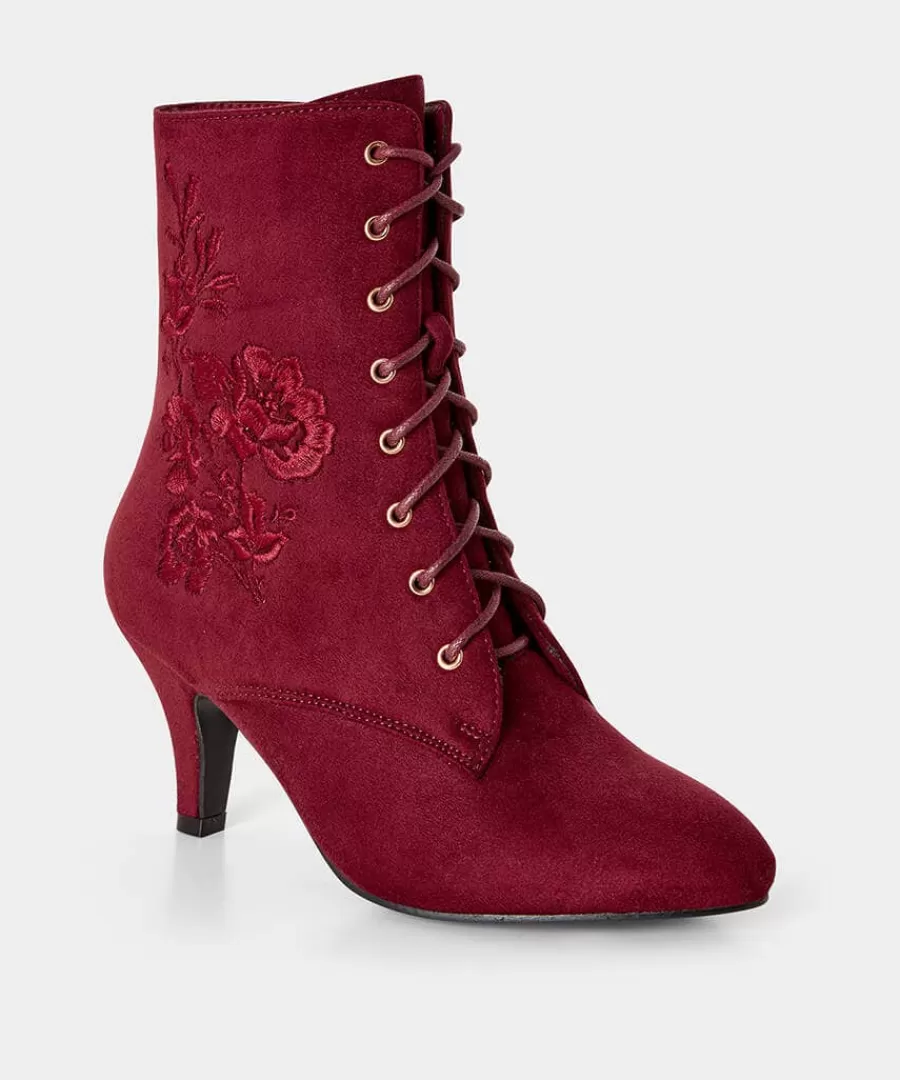 Sale Joe Browns Giselle Lace Up Boots Red