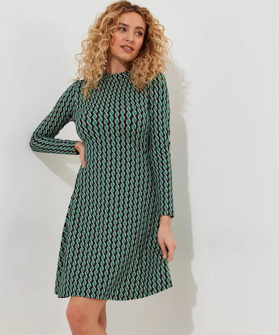 Fashion Joe Browns Gorgeous Geo Jersey Dress Green