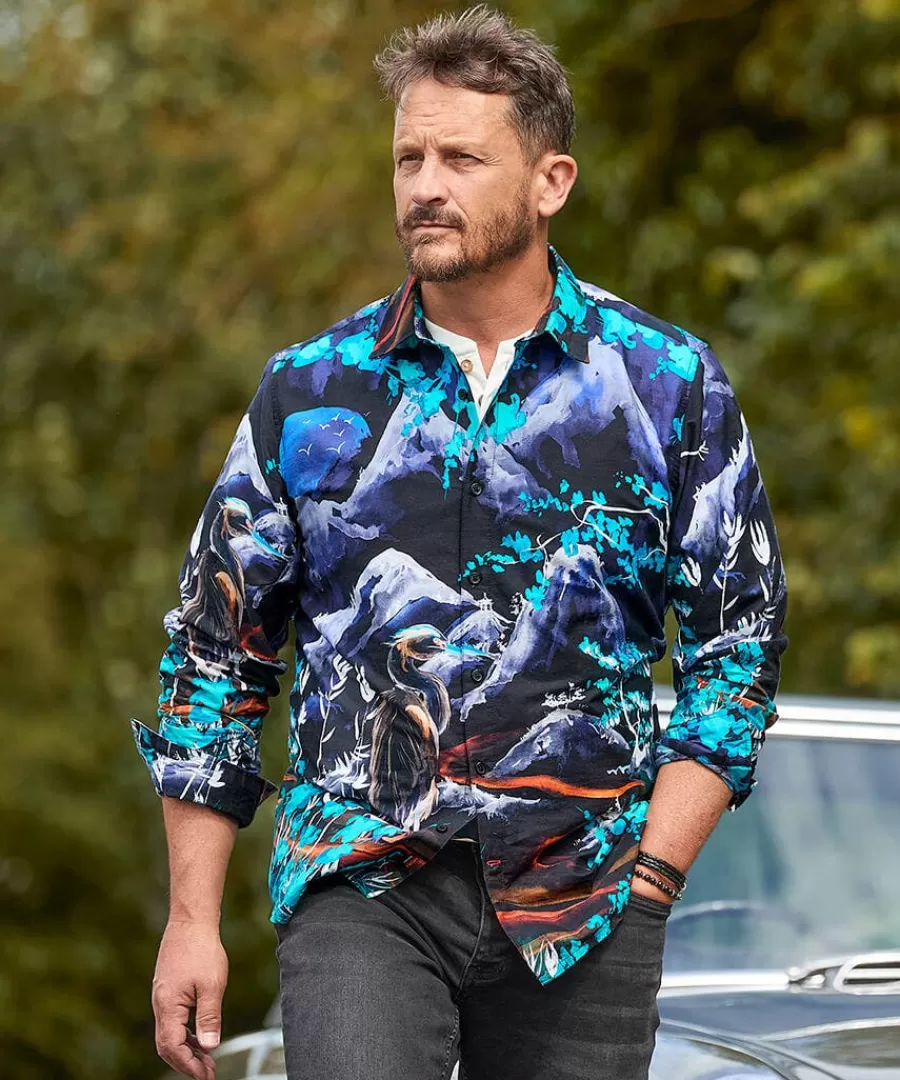 Best Sale Joe Browns Hand Painted Print Shirt Black