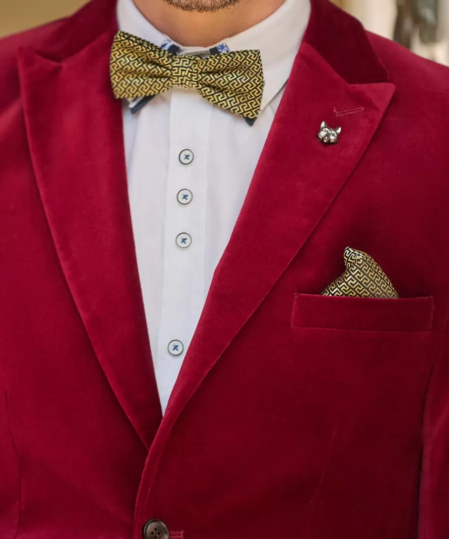 Cheap Joe Browns Hannay Bow Tie And Pocket Square Black/Gold
