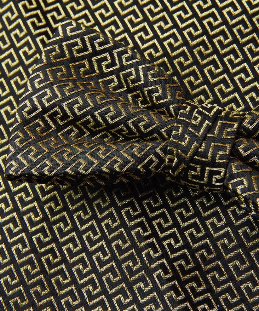 Cheap Joe Browns Hannay Bow Tie And Pocket Square Black/Gold