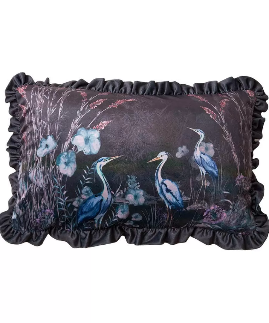 New Joe Browns Harmonious Herons Reversible Cushion Charcoal