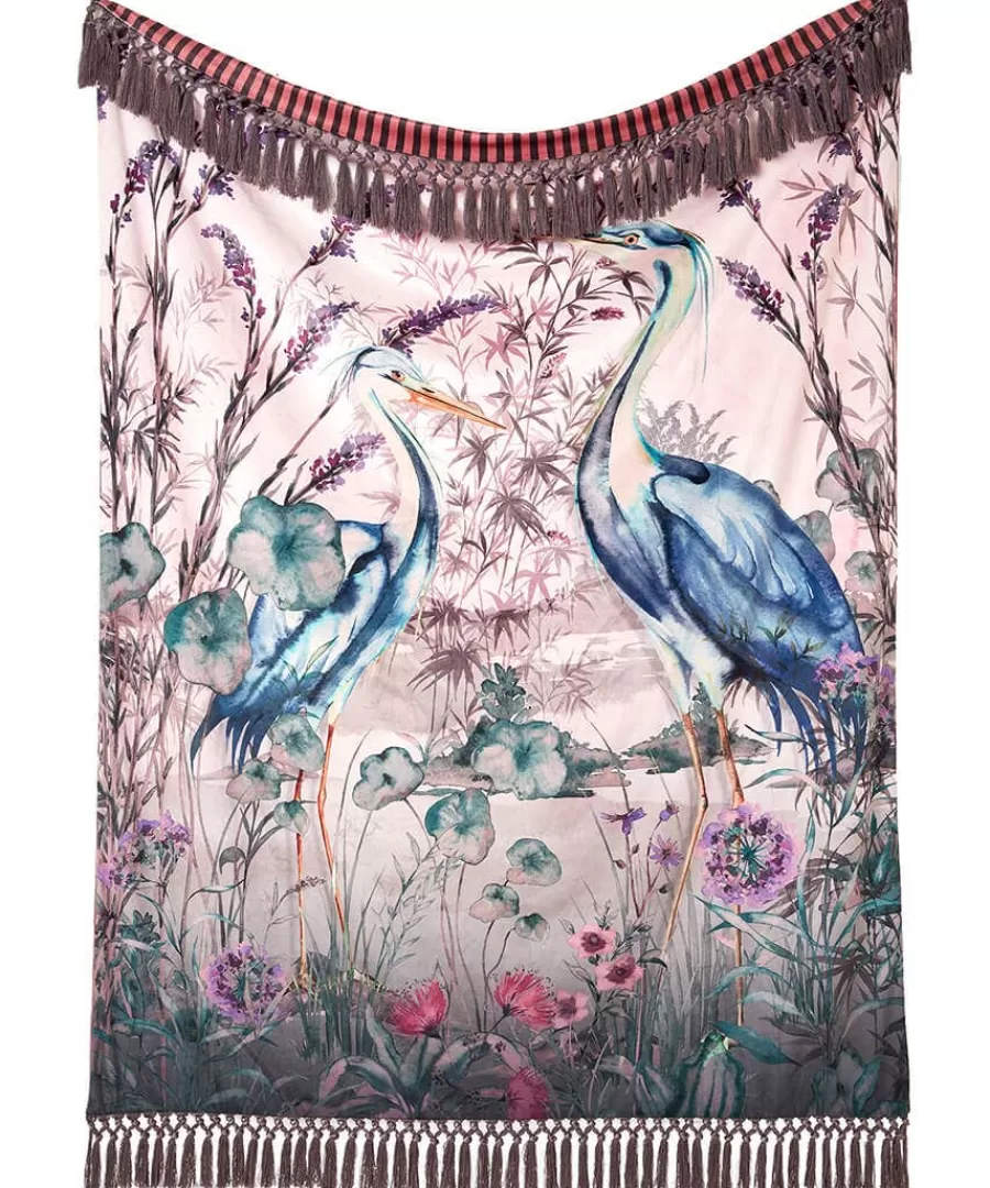 Clearance Joe Browns Harmonious Herons Reversible Throw Charcoal