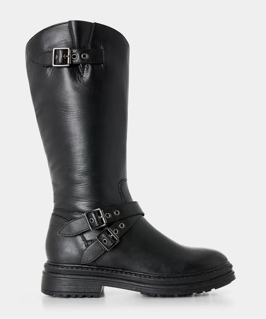 Fashion Joe Browns Harper Tall Leather Boots Black