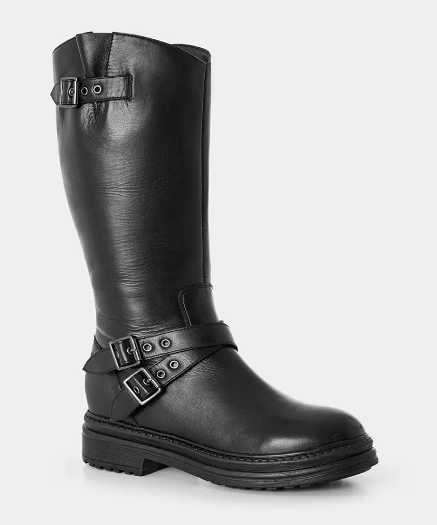 Fashion Joe Browns Harper Tall Leather Boots Black