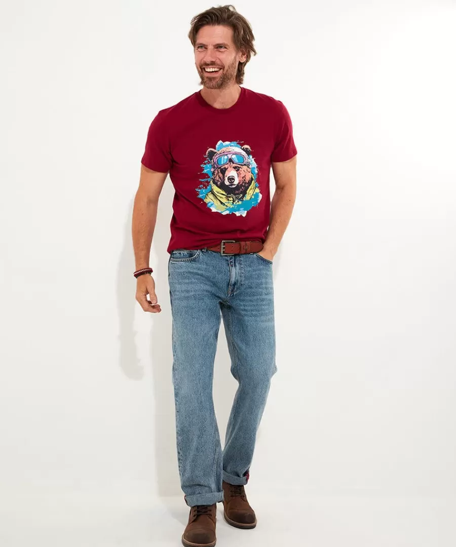 Sale Joe Browns Hit The Slopes Tee Maroon