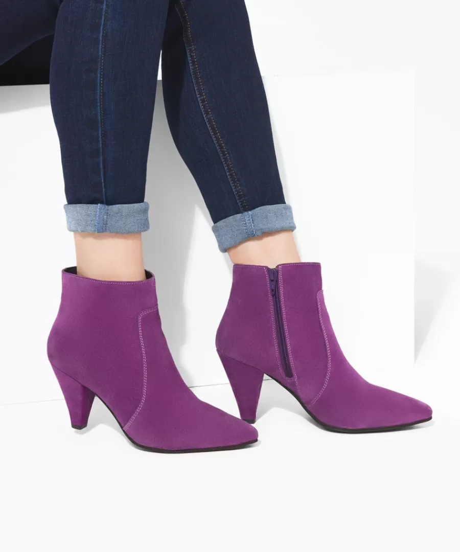 Outlet Joe Browns I'm Obsessed Suede Bootees Violet / Black