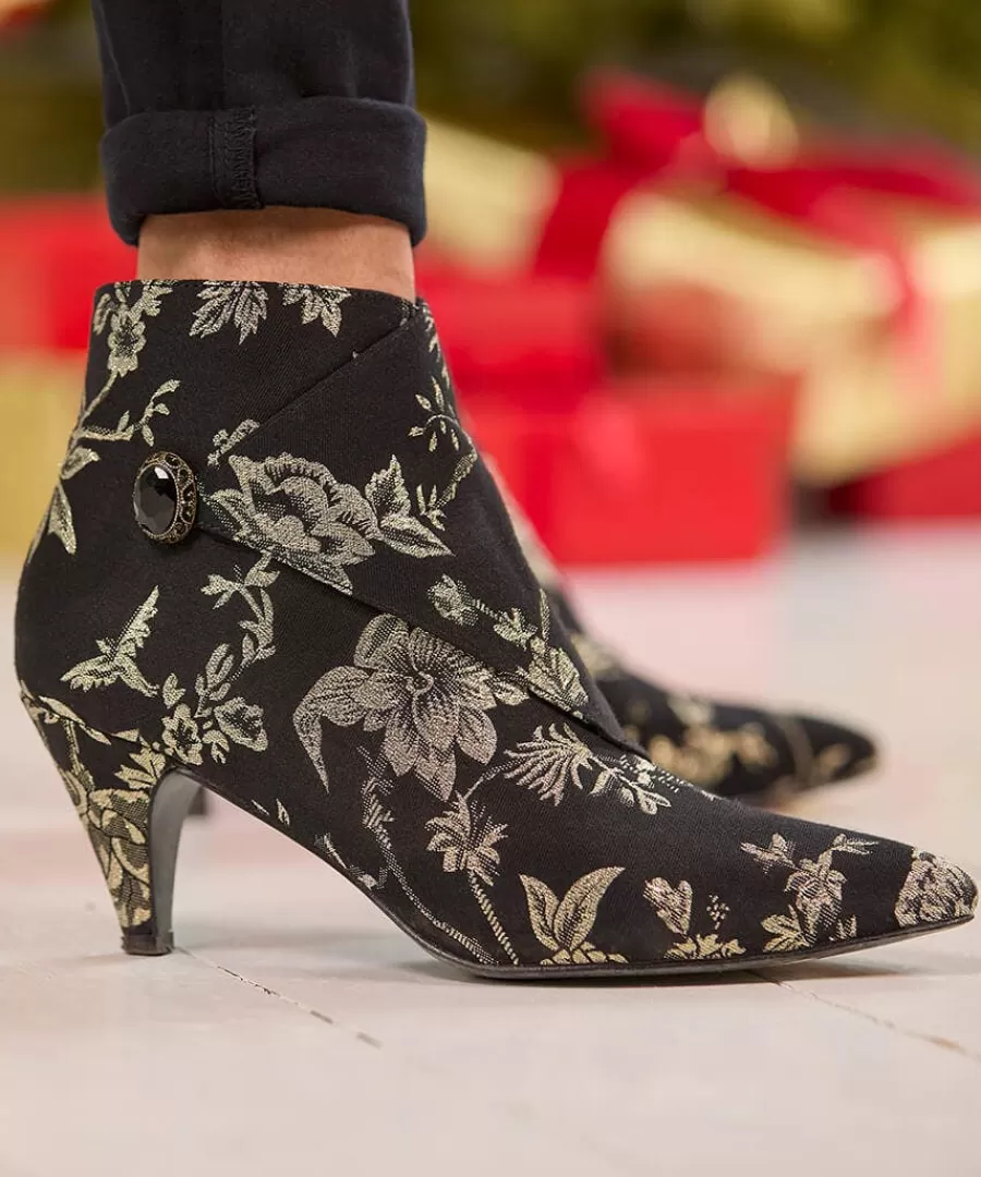 Shop Joe Browns Into The Night Jewelled Boots Gold/Black