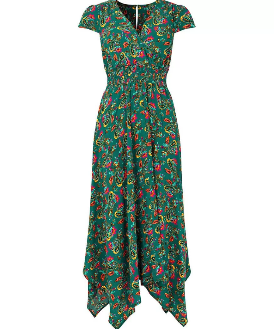 Flash Sale Joe Browns Iris Dippy Hem Dress Green
