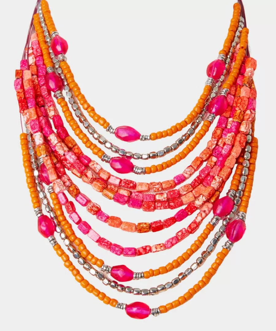 Hot Joe Browns Island Hopper Necklace Pink