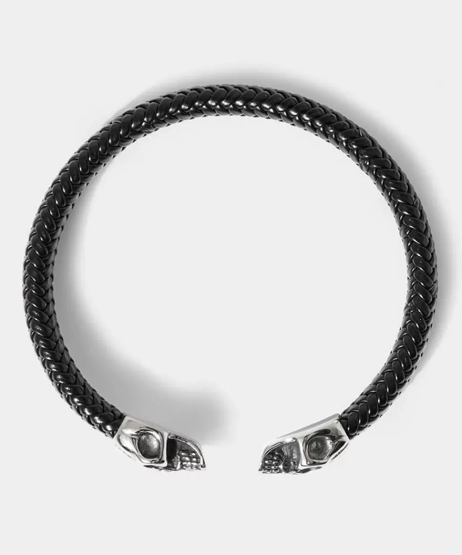 Cheap Joe Browns Ivar Double Skull Bracelet Black