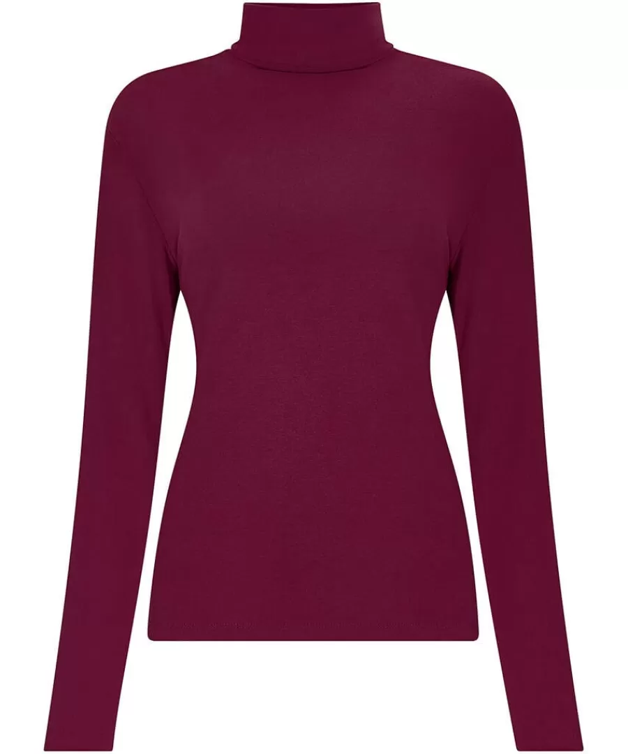 Online Joe Browns Jersey Roll Neck Top Berry