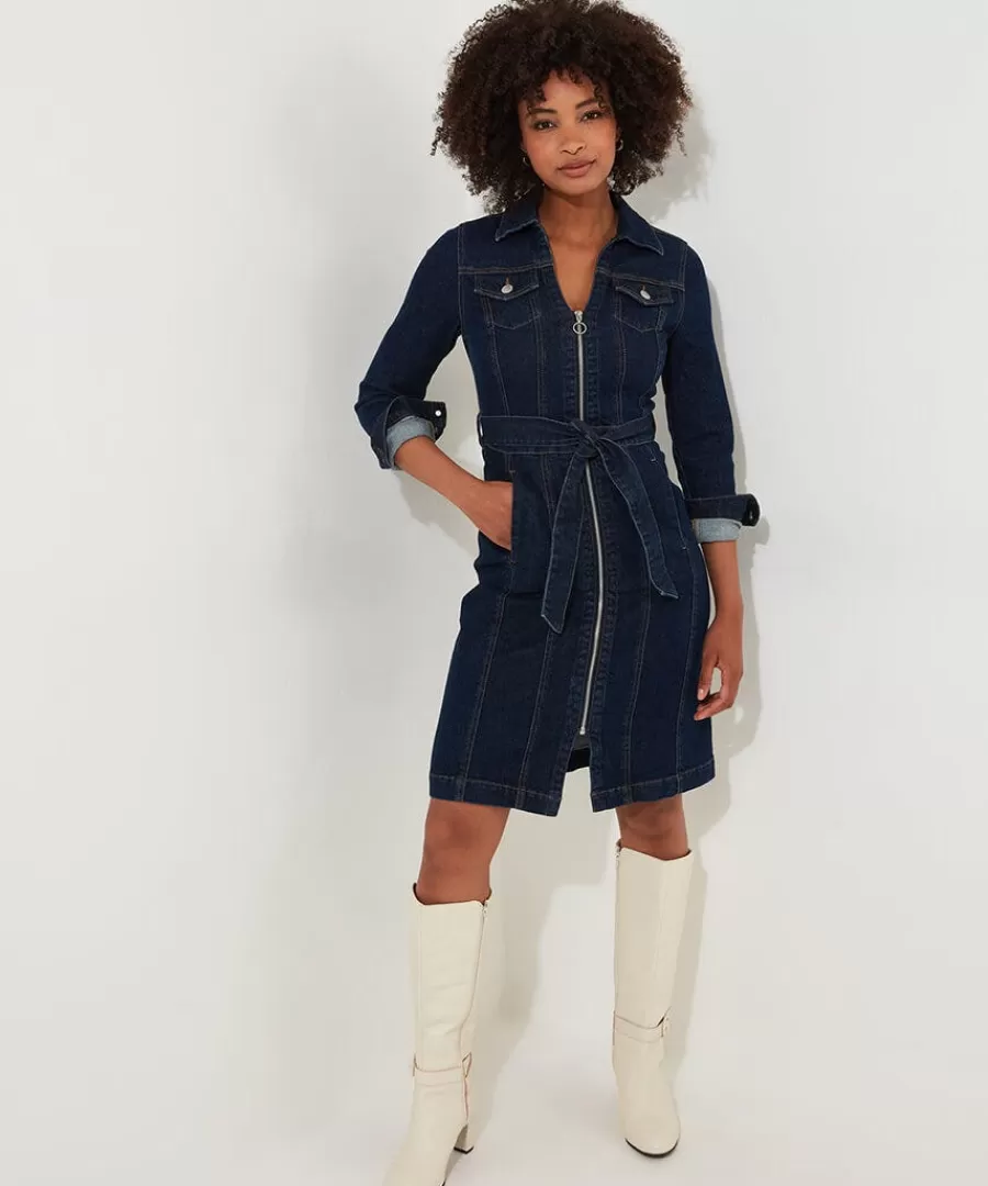 New Joe Browns Joe's Favourite Denim Dress Blue